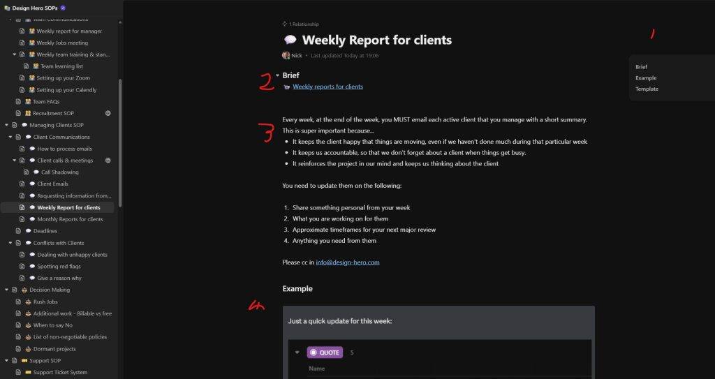 examples of SOPs for a solo business