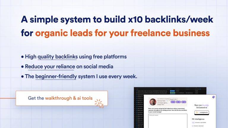 a simple system for linkbuilding for freelancers plus an ai tool for guestblogging
