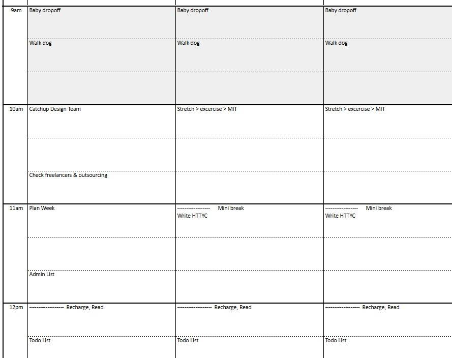 set aside timeblocks on your schedule to work on each list
