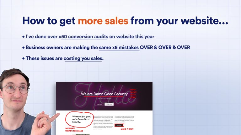 website sales conversion walkthrough