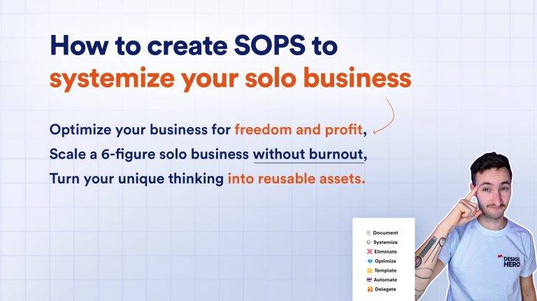 youtube video thumbnail systemize your solo business with SOPs